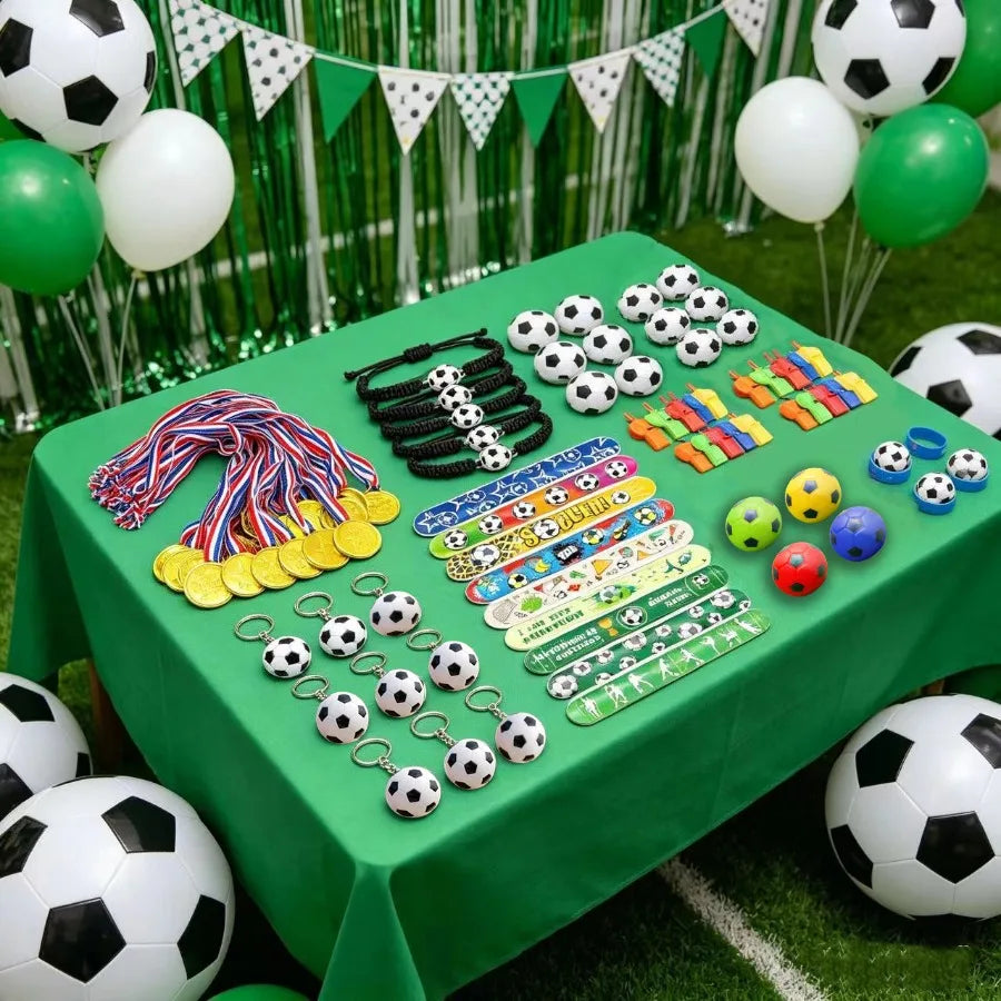 Soccer Party Favors Football Theme Bracelets Keychain Pin Ball Maze Game Gifts Birthday Party Pinata Fillers Christmas Gift