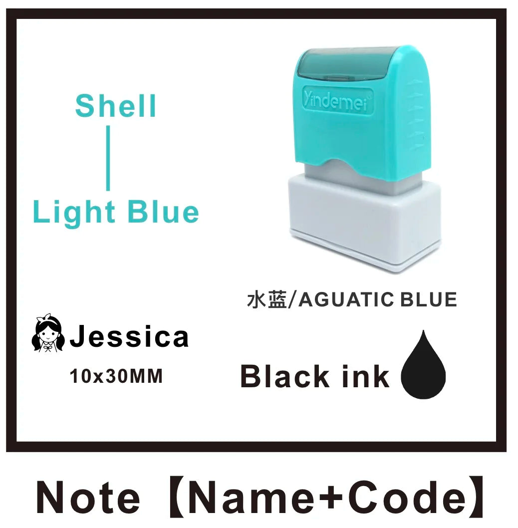 Custom Teacher Name Ink Stamp Signature Calligraphy Selfing-Inking Personalized Letter Stamp For School Student