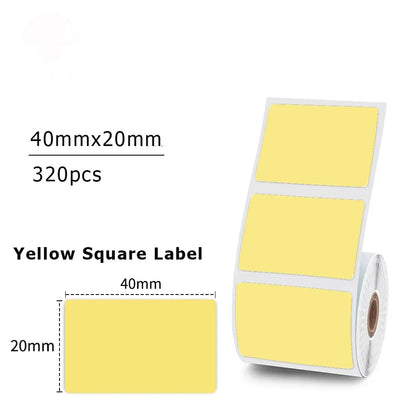 1Roll 40x20MM Compatible Phomemo M110 M220 M200 Self-Adhesive Color Laser Thermal Paper, E210 P50 Detong P1 HPRT T20 MAKER