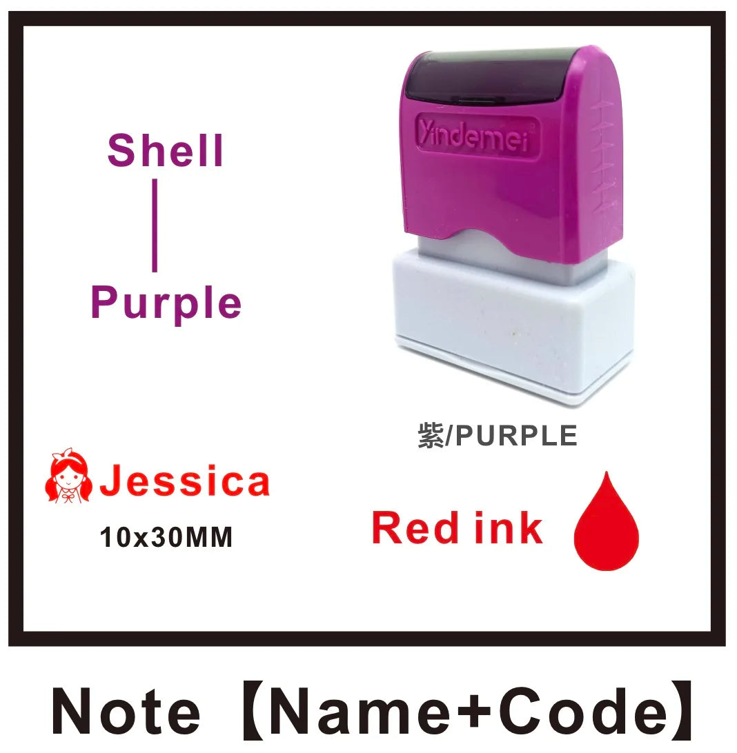 Custom Teacher Name Ink Stamp Signature Calligraphy Selfing-Inking Personalized Letter Stamp For School Student