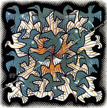 Modern Abstract Art Escher Surreal Geometric Artwork Posters Prints Canvas Painting Wall Art Pictures for Living Room Home De