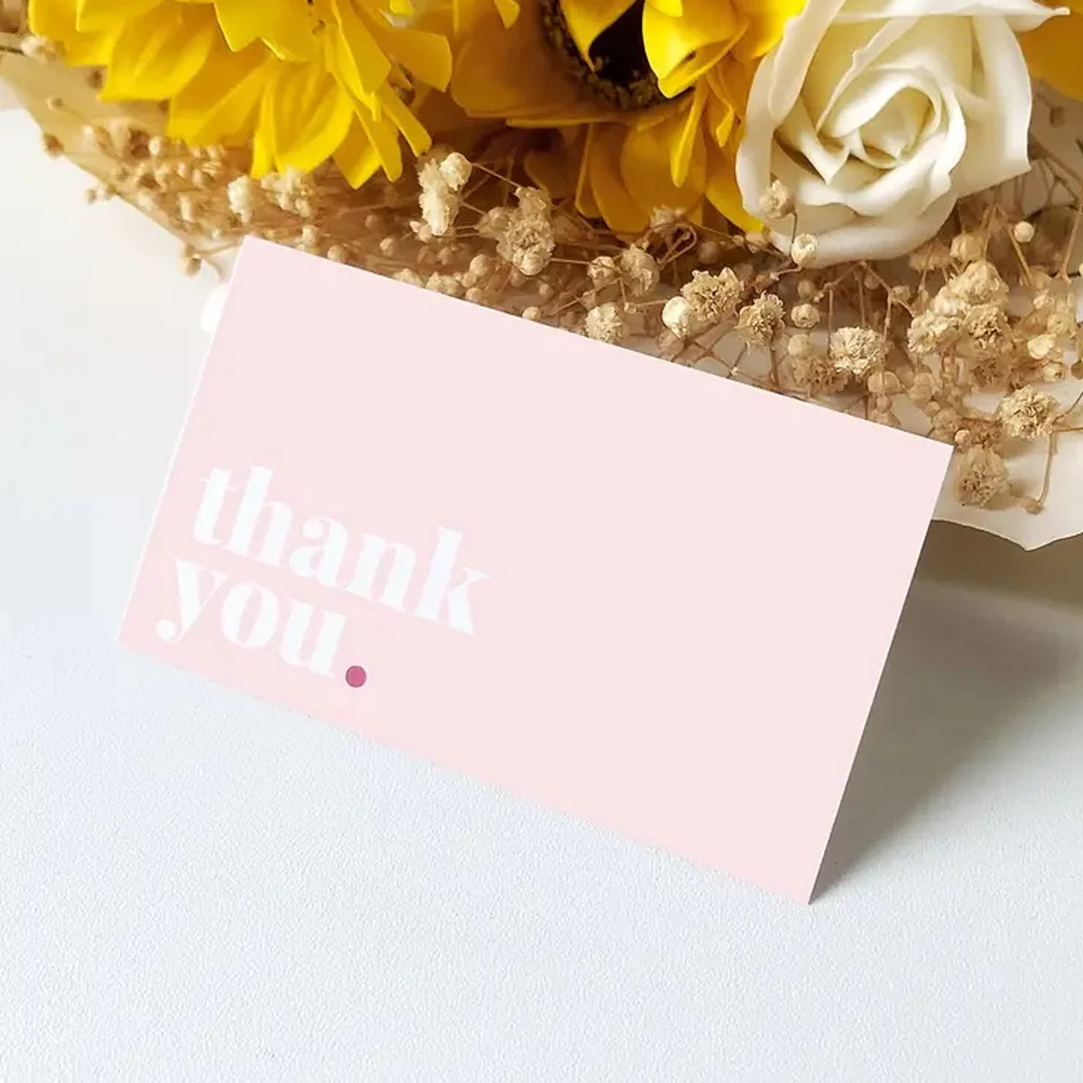 50pcs Thank You Card Small Business for Wedding Party Baby Shower Card,Thank You Notes Thanksgiving ,Graduation Party 2025