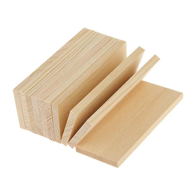 10pcs Unfinished Wood Rectangle Board for Paintings, Natural Pine Wooden Blocks Panels Plank, for DIY Art Crafts Dollhouse