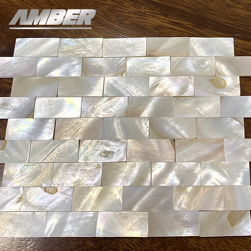 50pc rectangle Mother of Pearl Mosaic Tiles Natural Shell Square Mosaic Pieces for Home Decoration Crafts hobbies arte