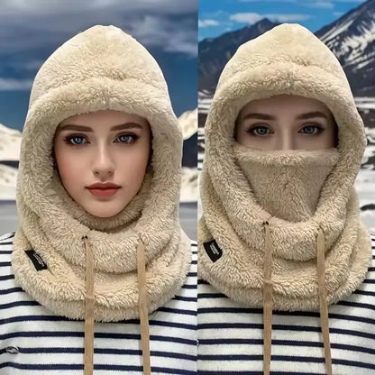 Warm Thermal Windproof Balaclava Ski Hood Motorcycle Face Cover Polar Fleece Adjustable Cycling Neck Cover Full Face Mask Win