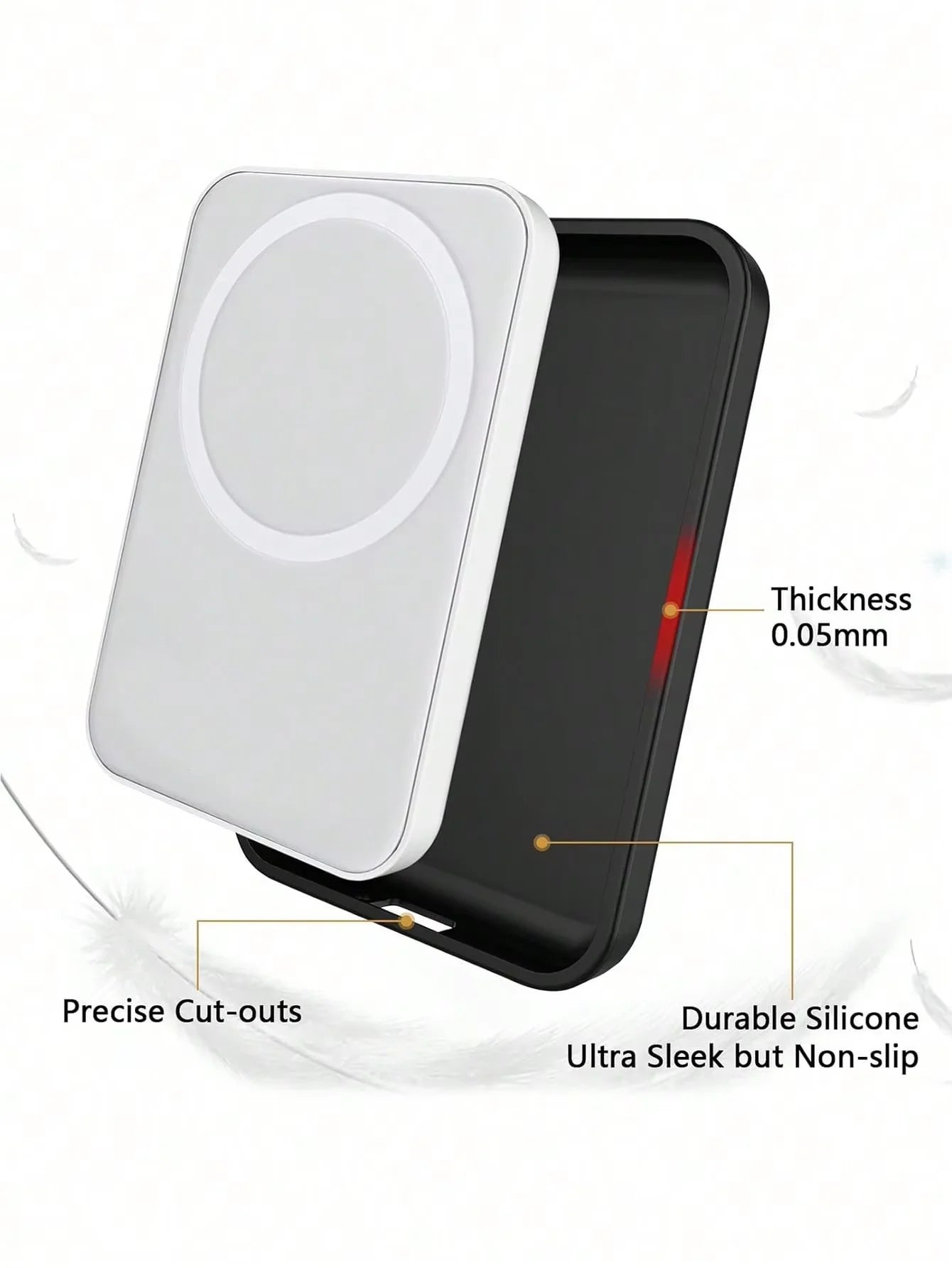 Black Charging Protection Case, Protecting Charging Function and Preventing Scratches