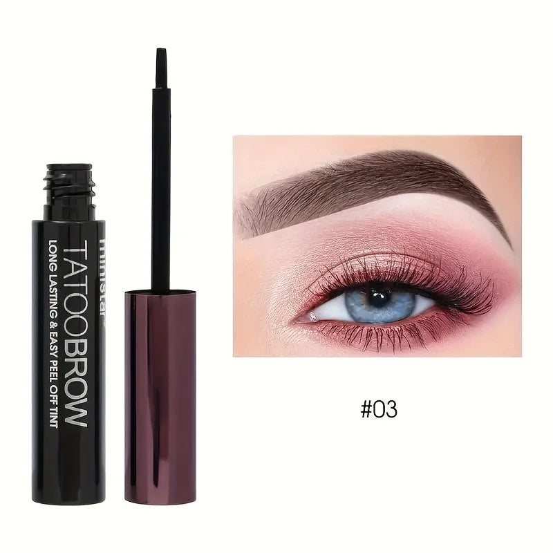 1pc Tattoo Peel Off Eyebrow Gel Tint, Semi Permanent Brow Tint, Waterproof, Transfer-proof, For Fuller & Defined Looking Brow