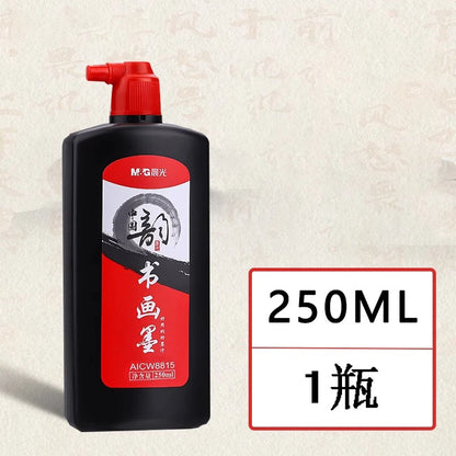 M&G Chinese Ink Refined Ink Black Liquid Traditional Calligraphy Brushstrokes 100/250/500ml Writing & Drawing - 250ML  1PC