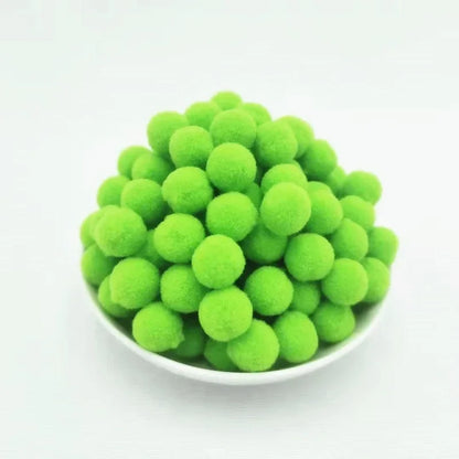 Kids DIY Pompoms Toy Craft Supplies Mini Fluffy Pompon 10/15/20/25mm Pom Poms Christmas Home Decoration Accessories 100pcs/50