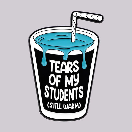Students Tears Enamel Pin Brooch Pines Lapel Pins Badge on Backpack Clothing Accessories Funny Jewelry Teacher Student Gifts