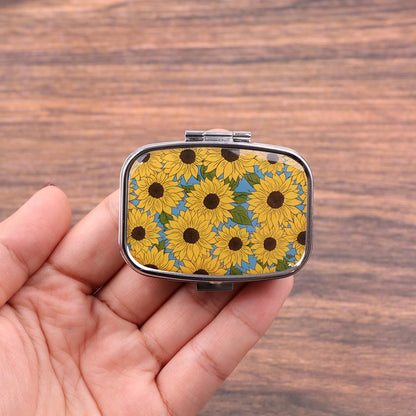 Van Gogh Art Mini Pill Box 2-Compartment Medicine Pill Organizer Household Portable Medicine Storage Box Travel Jwelery Gift 
