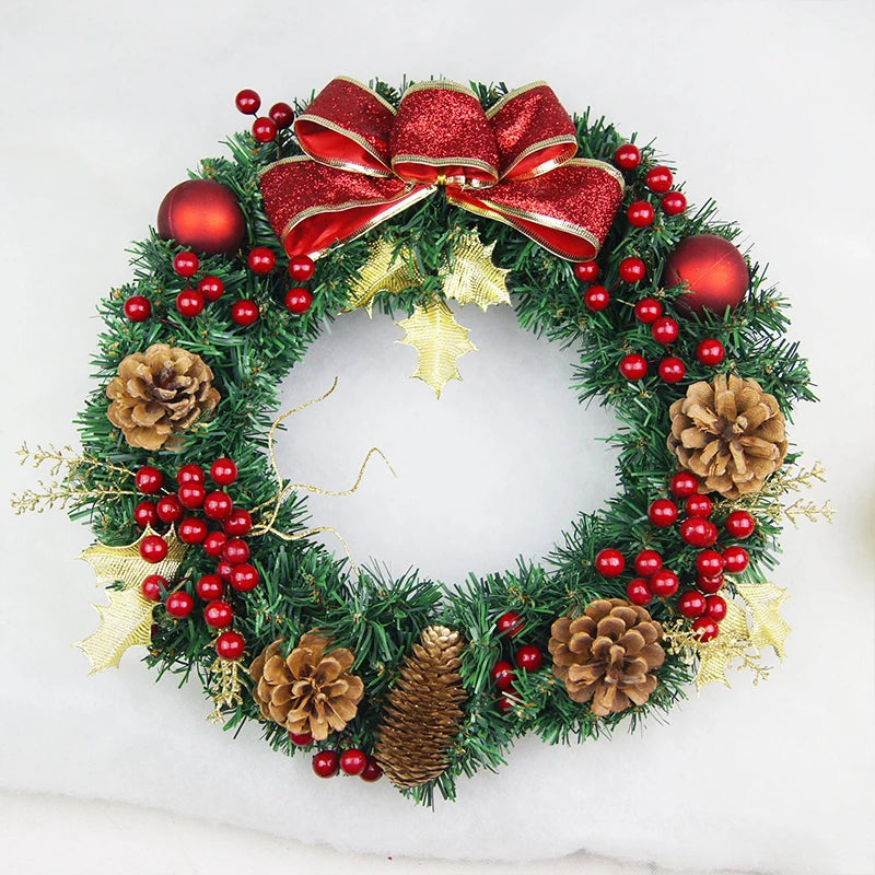 DIY Merry Christmas Decorations For Home Natural Rattan Wreath Garland Tree Craft Xmas Decor Accessories Spring Wedding New Y
