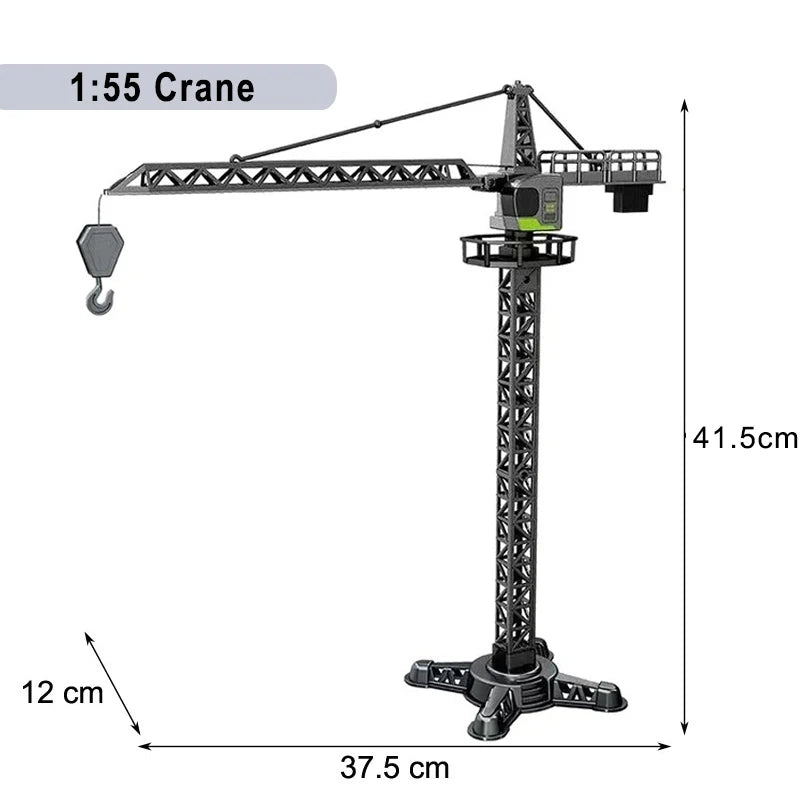 Engineering Diecast Toys for Boys Alloy+Plastic Tractor Excavator Backhoe Crane Bulldozer Kids Truck Children Vehicle Model G