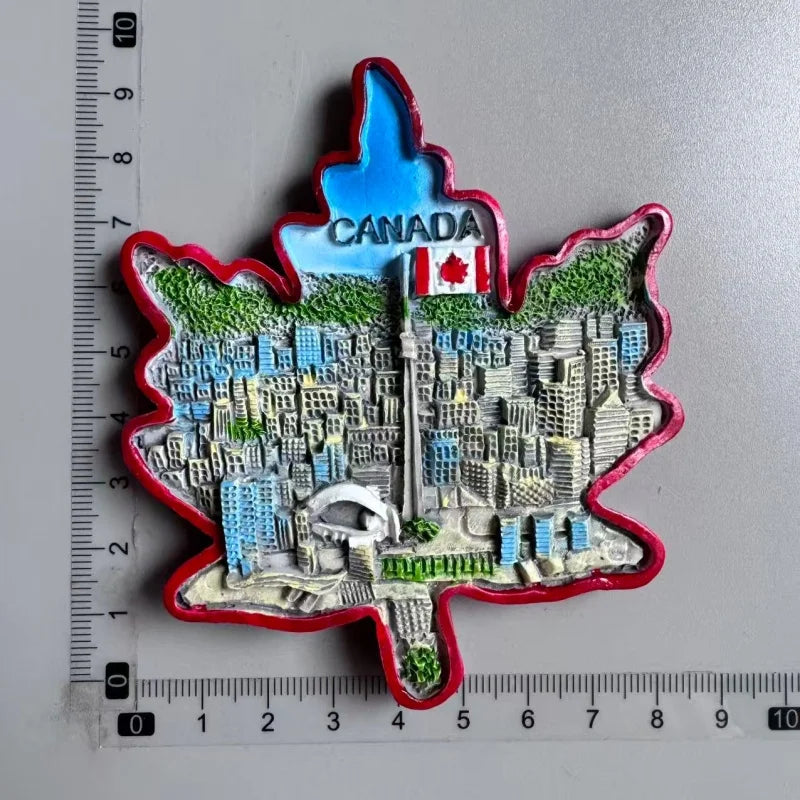 Canada Tourist Souvenir Fridge Magnets Ottawa Victoria Limeau Bridge Vancouver Quebec Toronto Bear Moose Maple Leaf Stickers 
