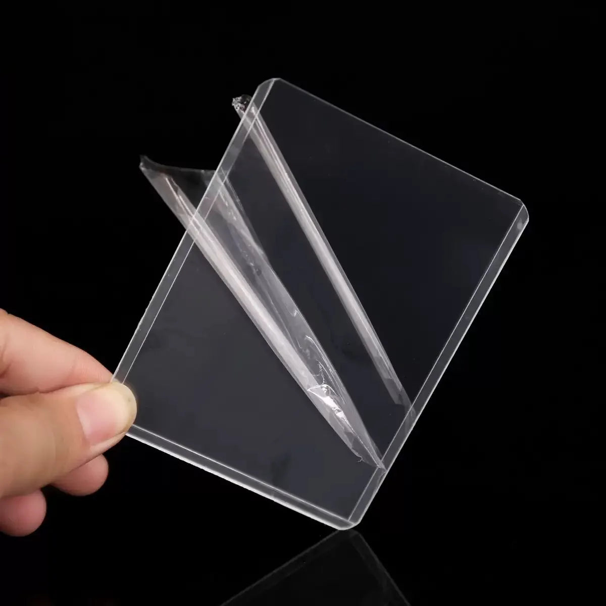1/25/50Pcs Transparent Korean Kpop Card Sleeve with Protective Film Clear Card Holder Idol Photo Game Card Cover 35PT