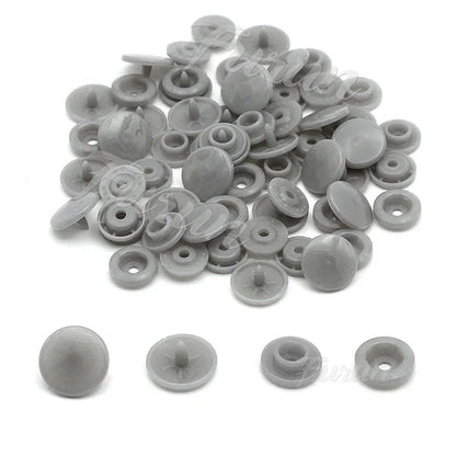 100sets Multiple Colors Plastic Snap Buttons Round Press Stud Fasteners for Baby Clothes Garment Accessories DIY Craft 20Colo