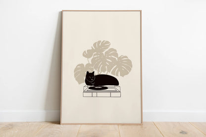 Minimalist Aesthetic Cute Animal Wall Art Illustration Poster Sleepy Kitties Canvas Painting Home Decor Cat Lover Gift - 13 /