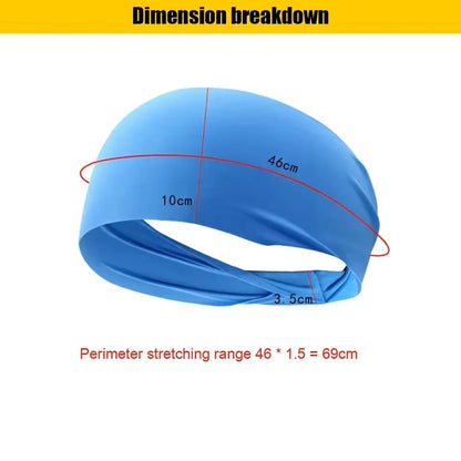 Elastic Sports Headbands Sweat Absorption Headdress Quick Dry Workout Headband Anti-slip Breathable Sweatbands for Yoga Runni