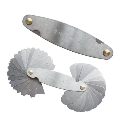 Radius Template R Gauge R1-6.5 7-14.5 15-25 26-80 Radius Gage Plate Fillet Gaug External Internal Concave Convex Measuring To