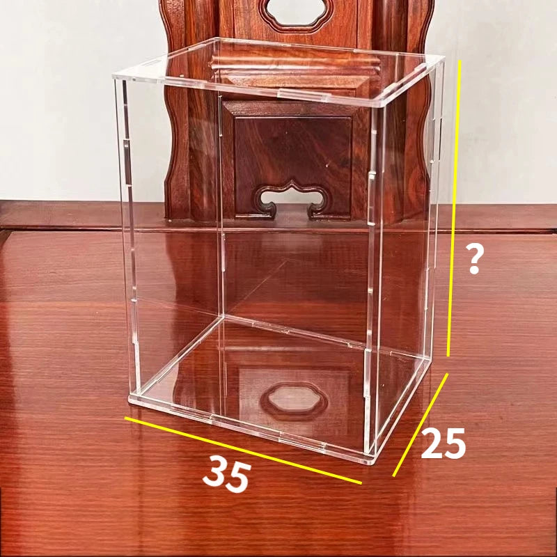 Assemble Acrylic Display Case Clear Display Box For Collection Figures Dustproof Storage Box Organizer For Car,Toy,Doll Cabin