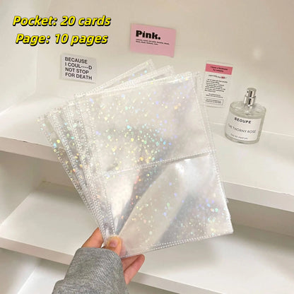 10PCS 1/2/4 Grids Photo Album A5 Inner Page Photocard Binder Photo Sleeve 6 Ring Refill Inner Page Photocard Kpop 포토카드 바인더 - 
