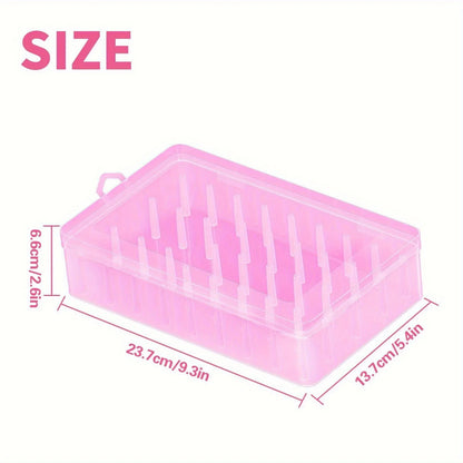 42 Roll Sewing Thread Storage Box, Transparent PP Plastic embroidery Sewing Set Storage Box, Portable Large Capacity