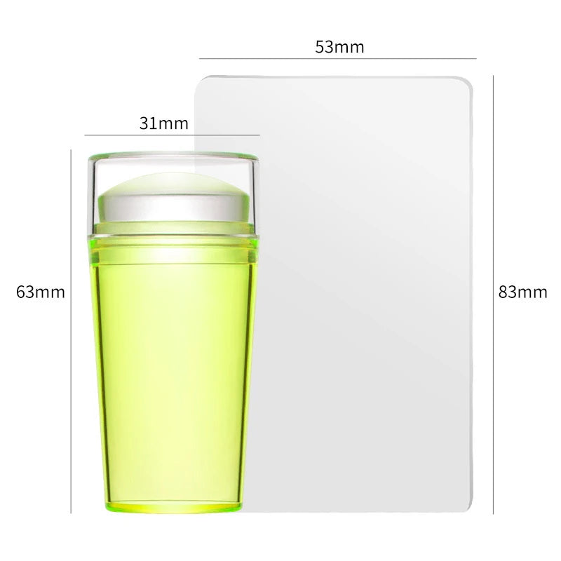 Nail Stamping Plates Pure Clear Jelly Nails Art Stamper Scraper Set Print Silicone Marshmallow Design Manicure Accessories To