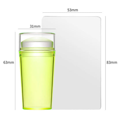 Nail Stamping Plates Pure Clear Jelly Nails Art Stamper Scraper Set Print Silicone Marshmallow Design Manicure Accessories To
