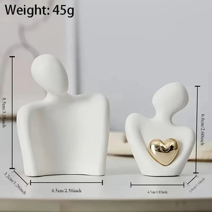 1Pc Romantic Love Embrace Statue Ornament Couple Set Bedroom Interior Decoration Valentine's Day Gift