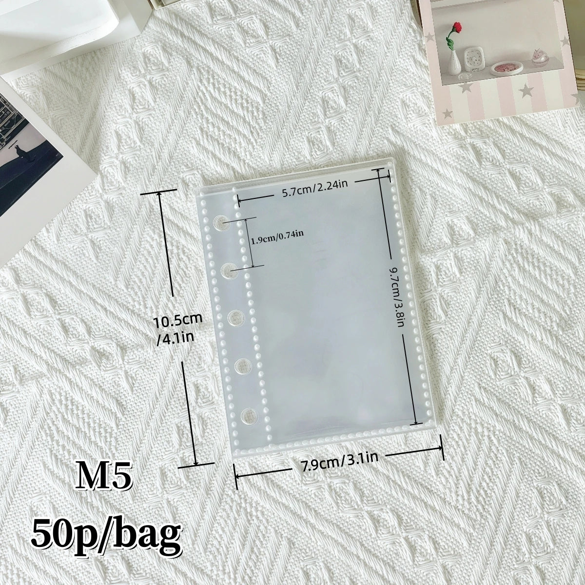 10/20/30/50P/Bag M5/A6/A7 Transparent Loose-Leaf Pages, Plastic Protective Covers, Portable Sticker Books, Loose-Leaf Binders