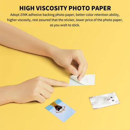 MIJIA AR Printer 300dpi Portable Photo Mini Pocket With DIY Share Picture Printer，case or Photo Paper，Work With Mihome APP
