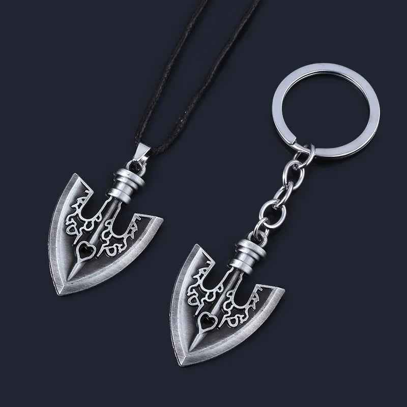 Anime JOJOS BIZARRE ADVENTURE Keychain Kujo Jotaro Arrow Metal Pendant Chain Choker keychain Charm Gifts Cosplay Jewelry