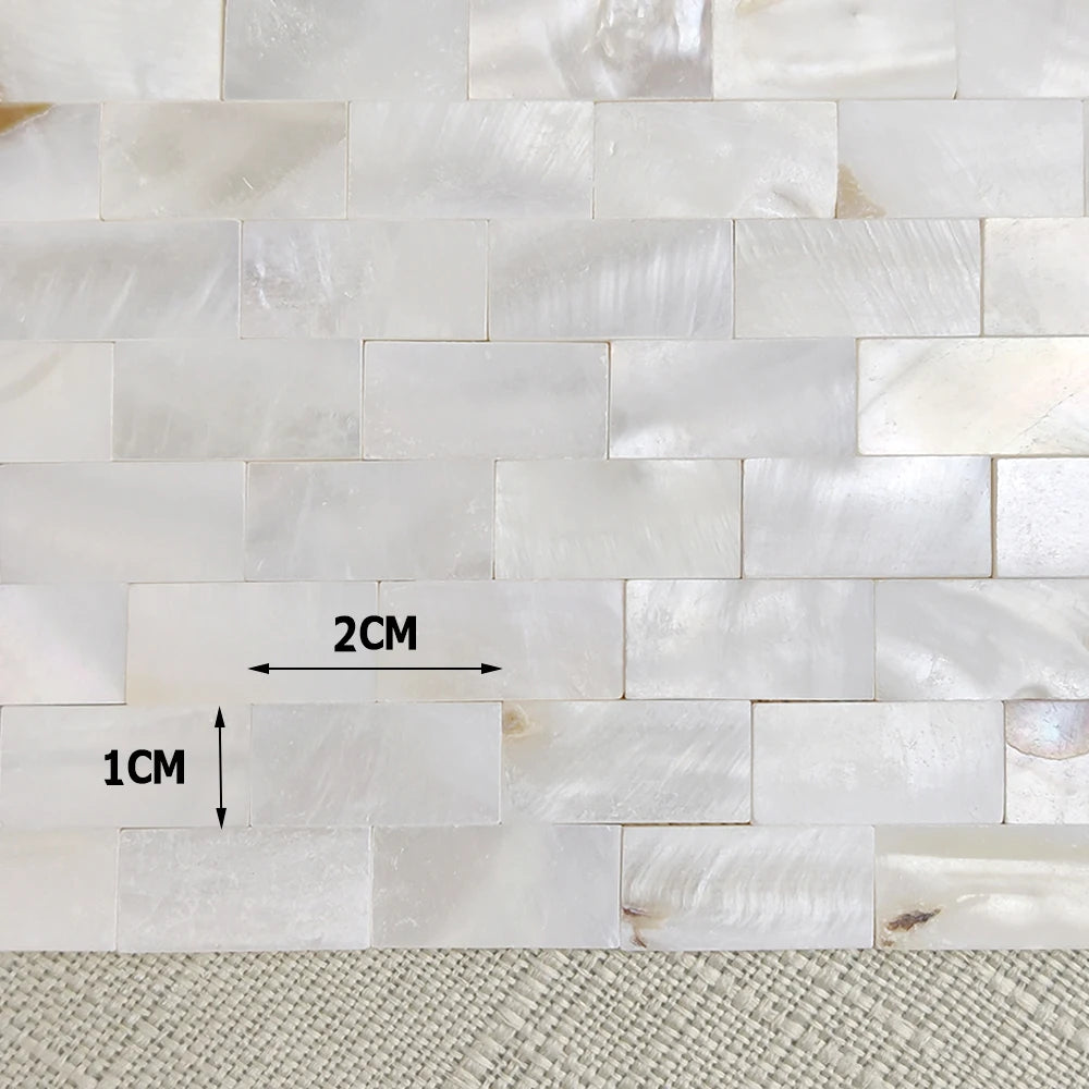 50pc rectangle Mother of Pearl Mosaic Tiles Natural Shell Square Mosaic Pieces for Home Decoration Crafts hobbies arte
