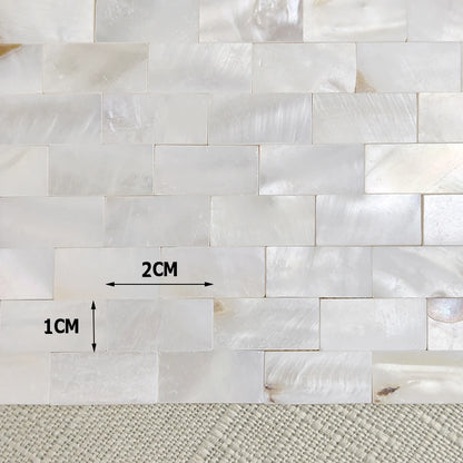 50pc rectangle Mother of Pearl Mosaic Tiles Natural Shell Square Mosaic Pieces for Home Decoration Crafts hobbies arte