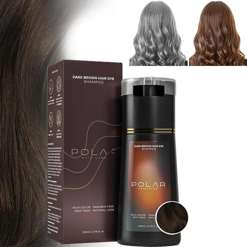 5 Colors Hair Dye Shampoo Black Hair Color Dye Hair Shampoo Cream Instant Dye Shampoo Men Women Moisturizing and Repairing Ha