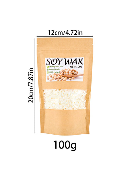 100g-1000g Natural Soy Wax DIY Handmade Candles Crafts Making Supplies 100% Additive-Free Wax Flakes Scented Candle Raw Mater