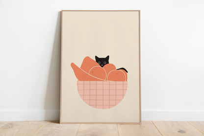 Minimalist Aesthetic Cute Animal Wall Art Illustration Poster Sleepy Kitties Canvas Painting Home Decor Cat Lover Gift - 11 /