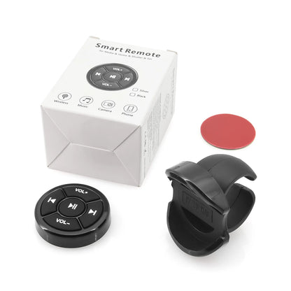 Wireless Bluetooth Remote Controller Media Button Car Motorcycle Bike Steering