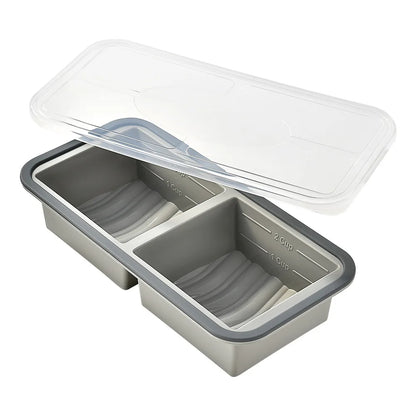 New Freeze Preservation Mold Giant Large Silicone Ice Cube Tray Mold with Lid Food Storage Container Baking Mold Kitchen Tool