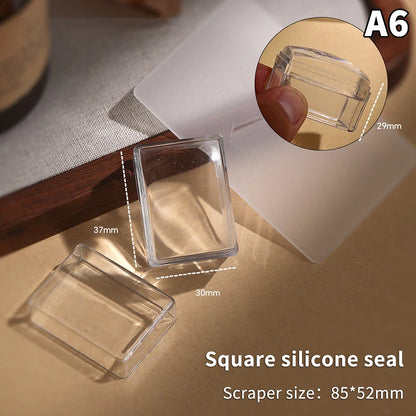 Silicone Transparent Nail Art Stamping Kit French For Manicure Plate Stamp Polish Stencil Template Seal Stamper Scraper