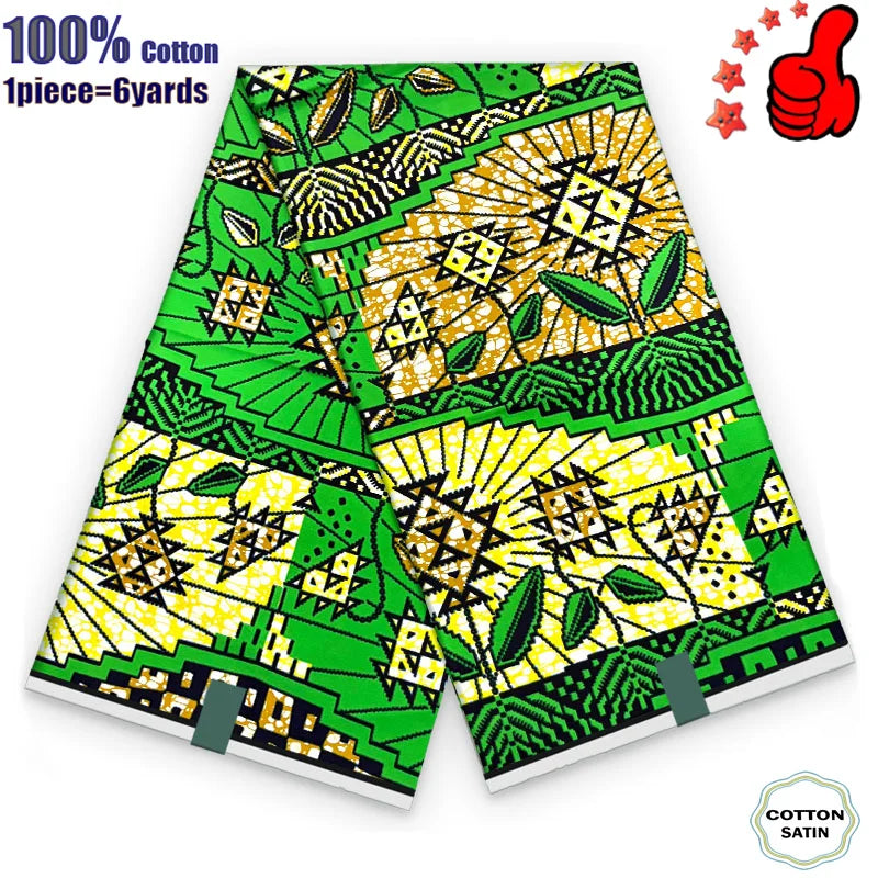 100% Cotton Soft Original Guaranteed Veritable African Real Wax Fabric Ghana Nigeria Style Ankara Wax Batik Fabric - 40
