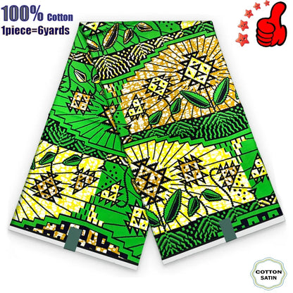 100% Cotton Soft Original Guaranteed Veritable African Real Wax Fabric Ghana Nigeria Style Ankara Wax Batik Fabric - 40