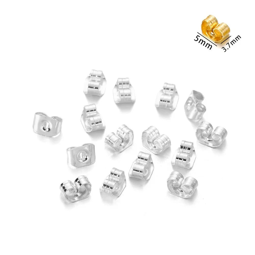 200-2000pcs Soft Silicone Rubber Earring Back Stoppers for Stud Earrings DIY Earring Findings Accessories Bullet Tube Ear Plu