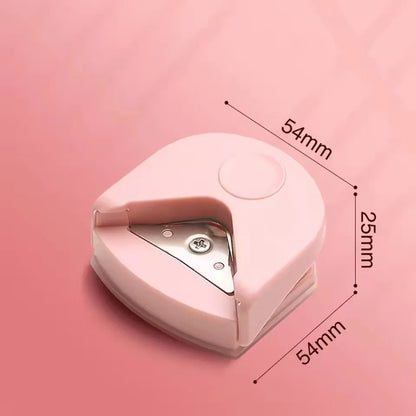 1Pcs Rounder Corner Cutter Paper And Plastic Cutting MustHave For Diy Handmade Cardboard Photo Corner Cutter - Pink