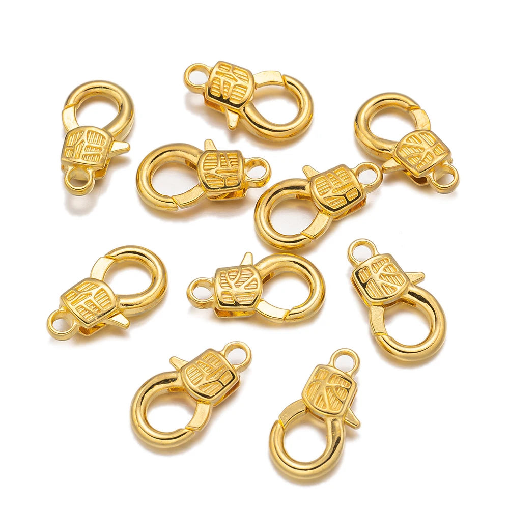 20pcs Silver Large Heart Lobster Claw Clasps Vintage Clips Hooks for DIY Jewelry Bracelet Necklace Keychain Making Findings -