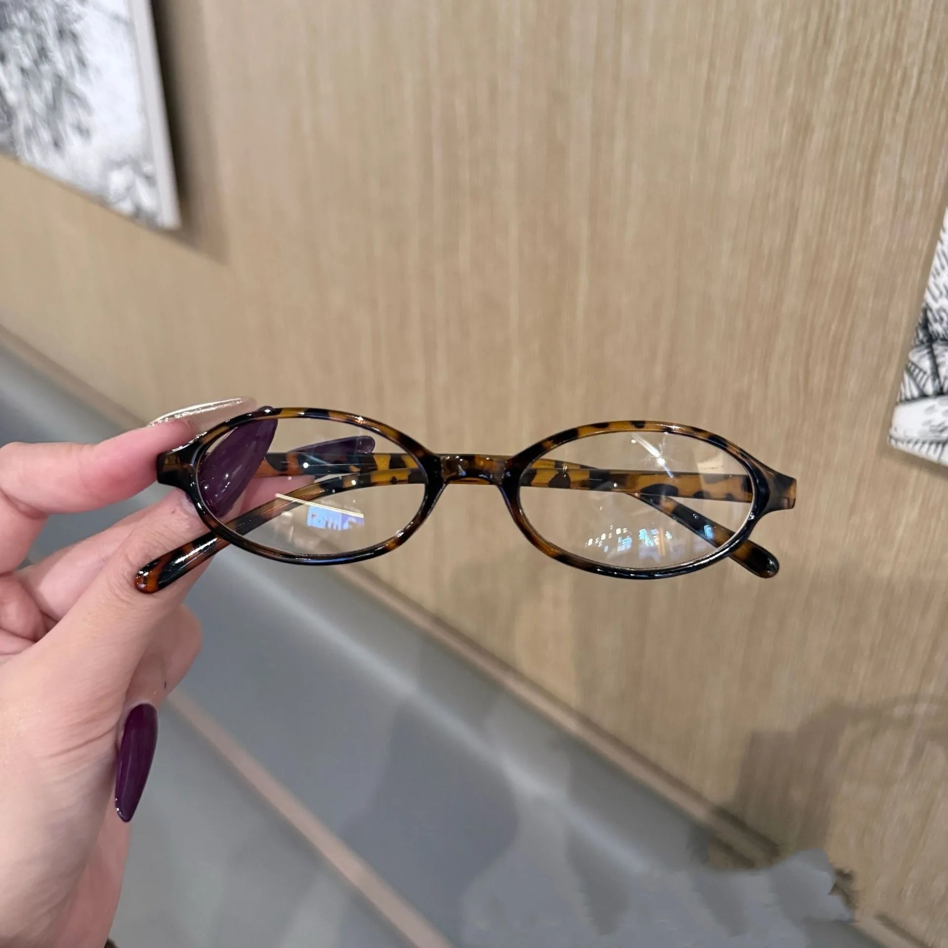 Y2K Retro Oval Square Glasses Colorful Small Frame Glasses Frame Women Anti Blue Light Computer Glasses Vintage Eyeglasses