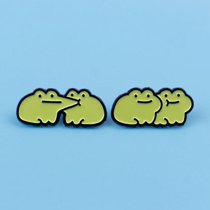 Cute Frogs Enamel Pin Cartoon Animals Pin Badge on Backpack Women's Brooch Lapel Pins Costume Accessories Fashion Jewelry Gif