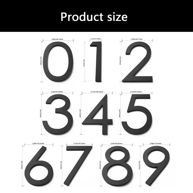 Modern Black Acrylic Address Plaque 0-9 House Number Apartment Door Number For Front Yard And Entryway D2RD