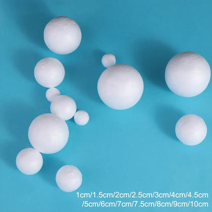Home Decoration Mini Foam Balls Polystyrene White Christmas Balls Round Christmas Ornaments Christmas