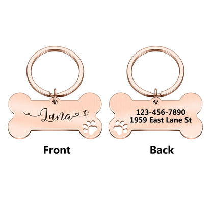 1pc Creative Custom Text The name of the love wavy line Personalized Dog Tags Customized Dog Collar With Name For Dog Tag Nam